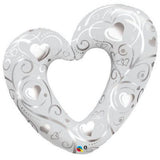 Silver Heart Shape Balloon