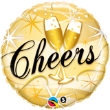 Cheers, Champagne Glasses Foil Balloon
