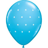 5 x Blue Dots Latex Balloons