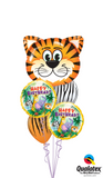 Jungle Tiger Birthday Balloon Bouquet