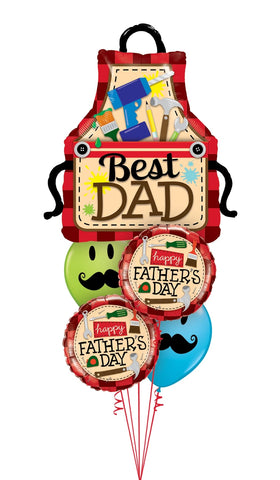 Fathers Day Tools & Apron Balloon Bouquet