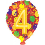 4 Birthday Foil Balloon