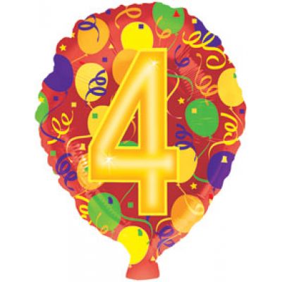 4 Birthday Foil Balloon