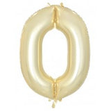 Number 0 Luxe Gold Foil Balloon