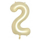 Number 2 Luxe Gold Foil Balloon