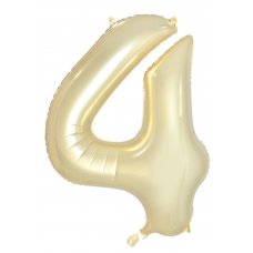 Number Balloon 4 Luxe Gold Foil Balloon