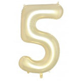Number 5 Luxe Gold Foil Balloon