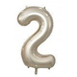 Number 2 Champagne Foil Balloon