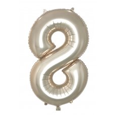 Number 8 Champagne Foil Balloon