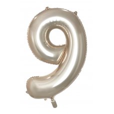 Number 9 Champagne Foil Balloon