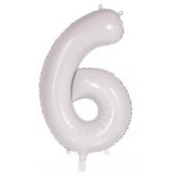 Number 6 White Megaloon Number (86cm)