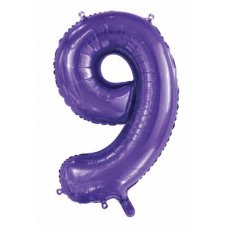 Number 9 Purple Megaloon Number (86cm)