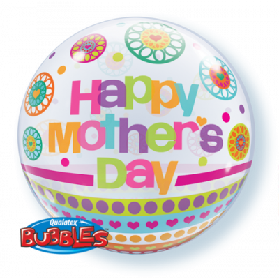 Happy Mother's Day Circles Bubble Balloon