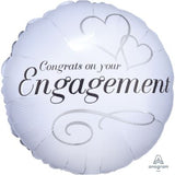 Congratulations on your Engagement Silver Hearts