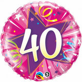 40 Pink Star Foil Balloon