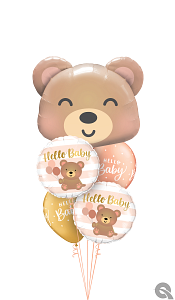Hello Baby Bear Balloon Bouquet