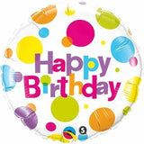 Happy Birthday Spots Foil Balloon