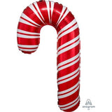 Red Candy Cane Foil Shape Balloon