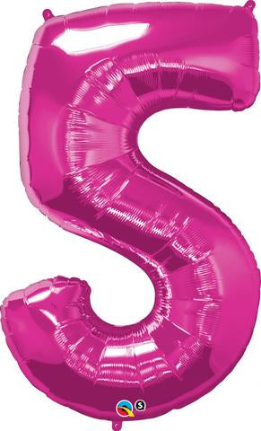 Number 5 Magenta Megaloon (86cm)
