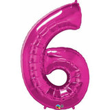 Number 6 Magenta Megaloon (86cm)