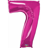 Number 7 Magenta Megaloon (86cm)