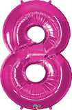 Number 8 Magenta Megaloon (86cm)