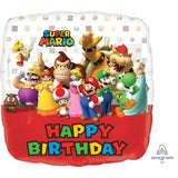 Super Mario Happy Birthday Foil Balloon
