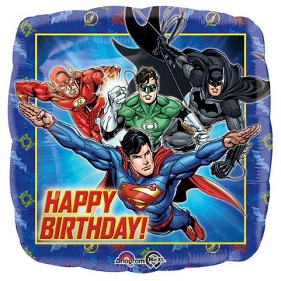 Justice League Happy Birthday Balloon