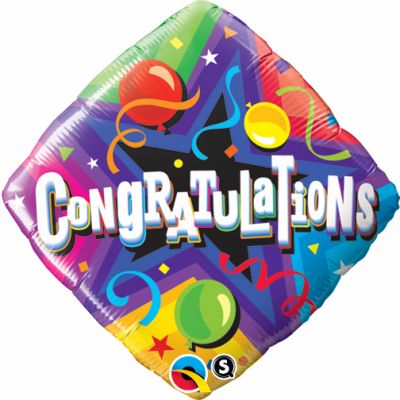 Congratulations Diamond Foil Balloon