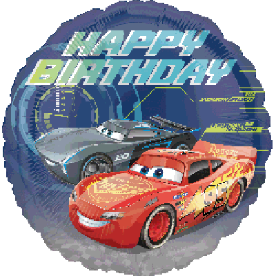 Cars Lightning McQueen Happy Birthday Foil Balloon