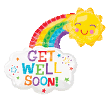 Get Well Soon Rainbow Shape