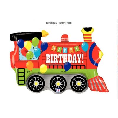 Train Happy Birthday Shape Foil Balloon