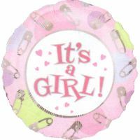 It's a Girl Pins Foil Balloon