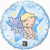 Yep! Im a Boy Foil Balloon