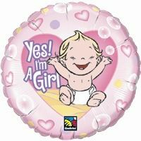 Yes! I'm a Girl Foil Balloon