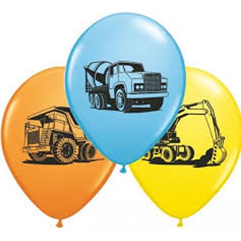 5 x Truck Latex Balloons (2 - 3 Days Float Time)