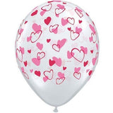 5 x Pink & Red Latex Balloons ( 2- 3 days float time)