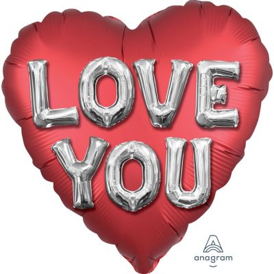 Satin Balloon Love You Foil Balloon