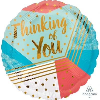 Thinking of You Geometric Foil Balloon