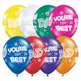Fathers Day You're the Best Latex (6 balloons)