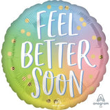 Feel Better Soon Pastel Ombre Foil Balloon