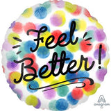 Feel Better Water Colour Dots Foil Balloon