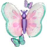Pastel Butterfly Flutters Foil Balloon