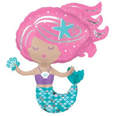 Pastel Mermaid Shape Foil Balloon