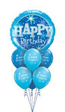 Jumbo Blue Sparkle Balloon Bouquet