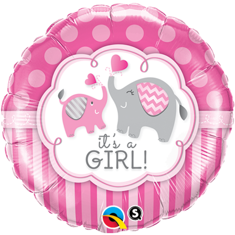 It's a Girl Elephants Balloon