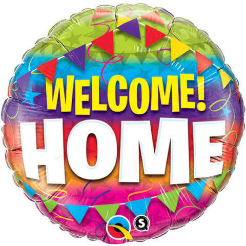 Welcome Home Pennants Foil Balloon