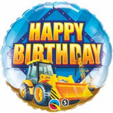 Happy Birthday Construction Zone Foil Balloon