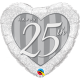 Happy 25th Anniversary Foil Balloon