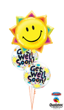 Get Well Soon Balloon Bouquet with Sunshine Foil Balloon